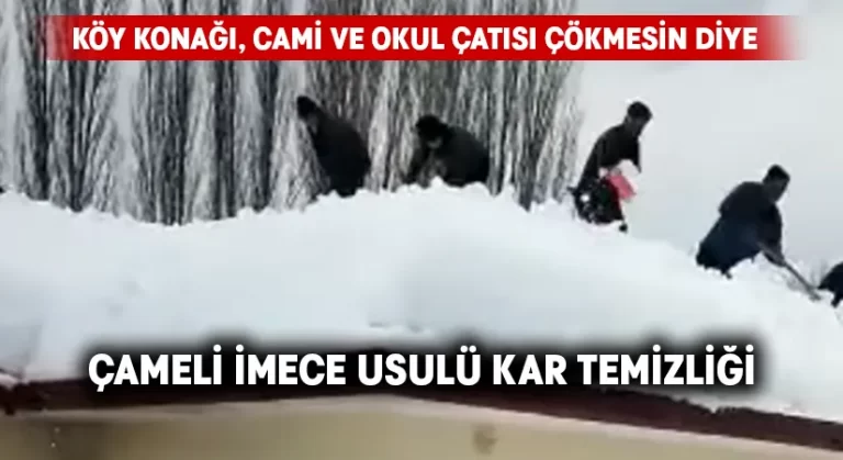 Çameli İmece usulü kar temizliği