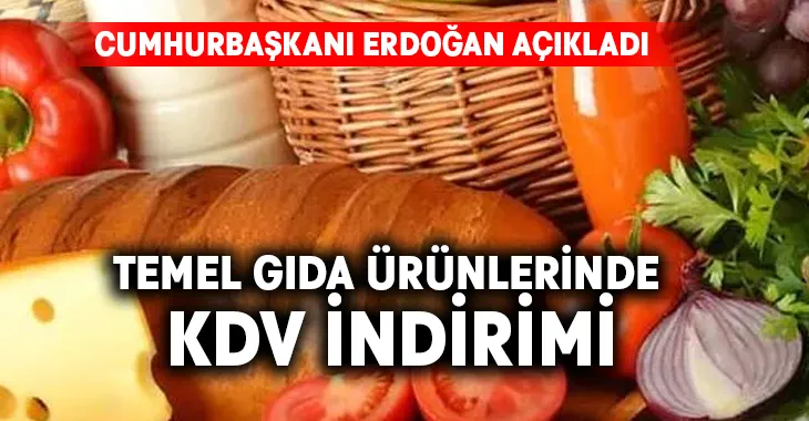 Temel gıda ürünlerinde KDV indirimi