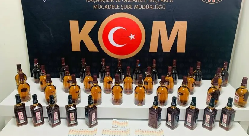 Tütün ve alkol kaçakçısı 4 şüpheli yakalandı