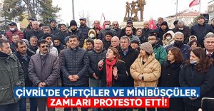 Çivril’de çiftçiler ve minibüsçüler, zamları protesto etti!