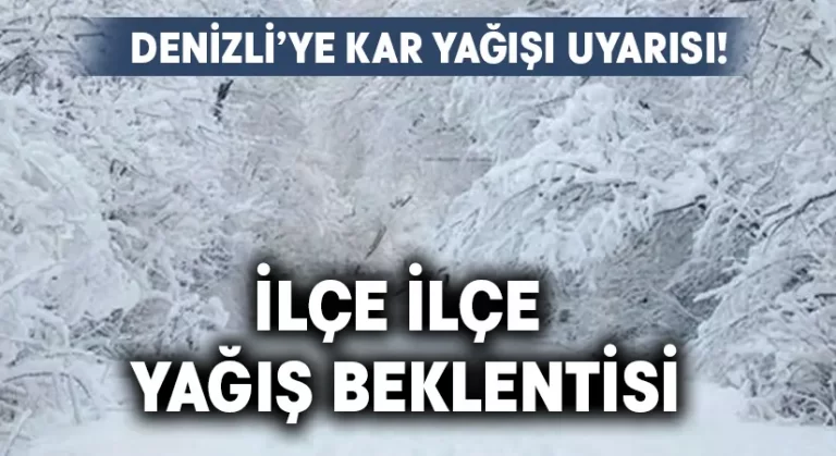 Denizli’ye kar yağışı uyarısı!