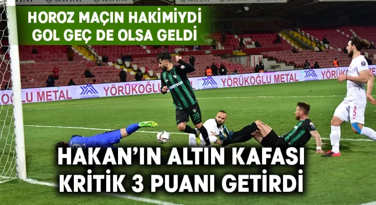 Hakan’ın altın kafası Denizlispor’a 3 puanı getirdi