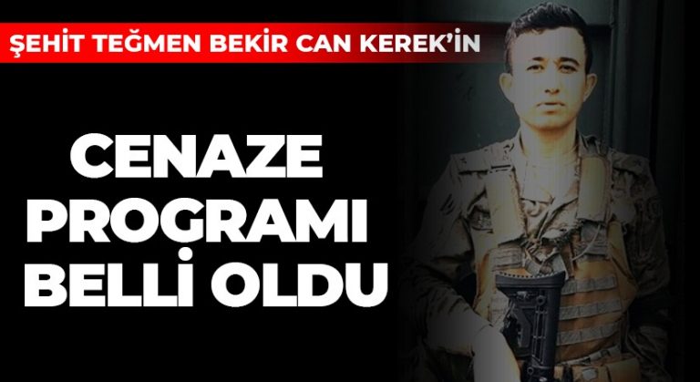 Denizlili Şehit Bekir Can Kerek’in Cenaze Programı Belli oldu