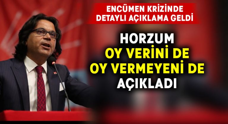 Encümen seçimi krizinde merakla beklenen açıklama Horzum’dan geldi