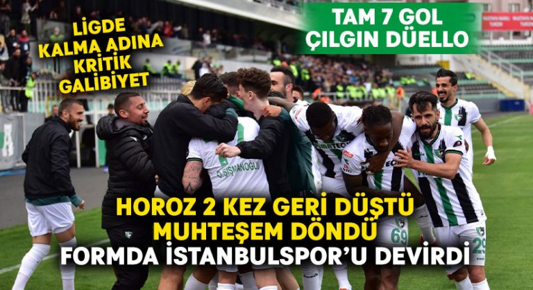 Gol düellosunda Horoz, İstabulspor’u devirdi