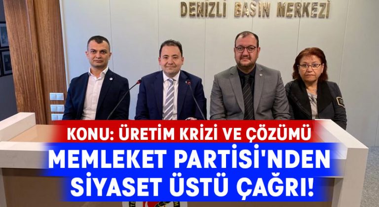 Memleket Partisi’nden siyaset üstü çağrı!