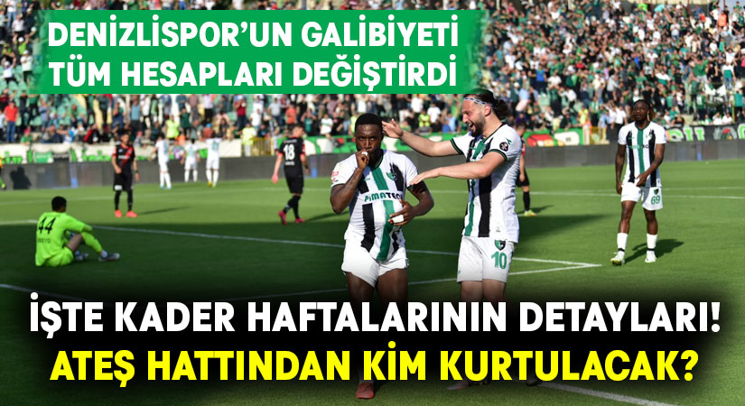 Denizlispor tüm hesapları değiştirdi.. İşte kader haftalarının detayları!