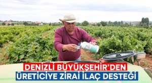 Denizli Büyükşehir’den üreticiye zirai ilaç desteği