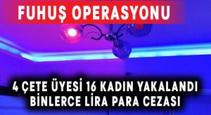 Fuhuş operasyonunda 4 çete üyesi 16 kadın yakalandı