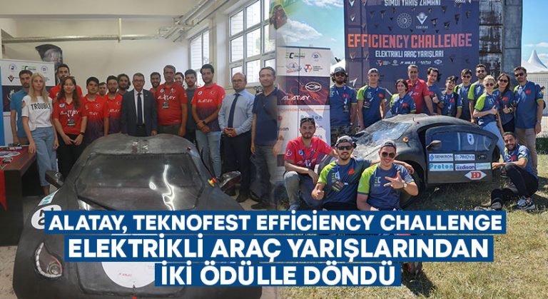 ALATAY, TEKNOFEST Efficiency Challenge Elektrikli Araç Yarışlarından İki Ödülle Döndü