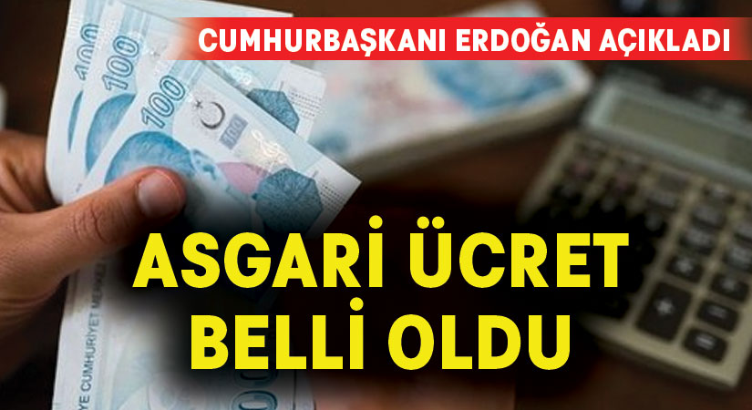 Asgari ücret belli oldu