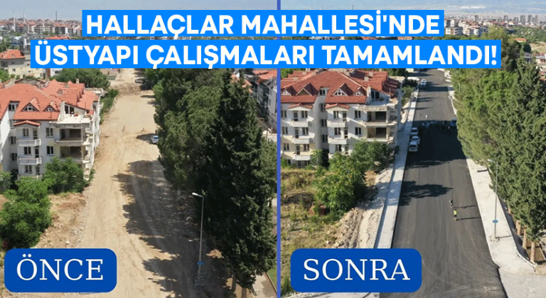 Hallaçlar Mahallesi’nde üstyapı çalışmaları tamamlandı!