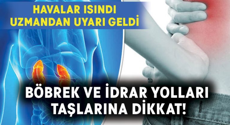 Uzmandan uyarı! Böbrek ve idrar yolu taşlarına dikkat!