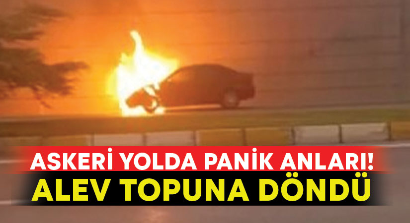 Askeri yolda panik anları!