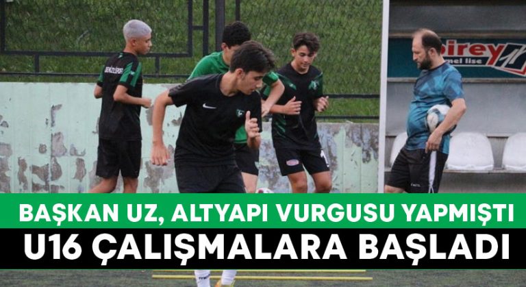 Başkan Uz, altyapıya vurgu yapmıştı.. U16 çalışmalara başladı