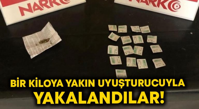 Bir kiloya yakın uyuşturucuyla yakalandılar!