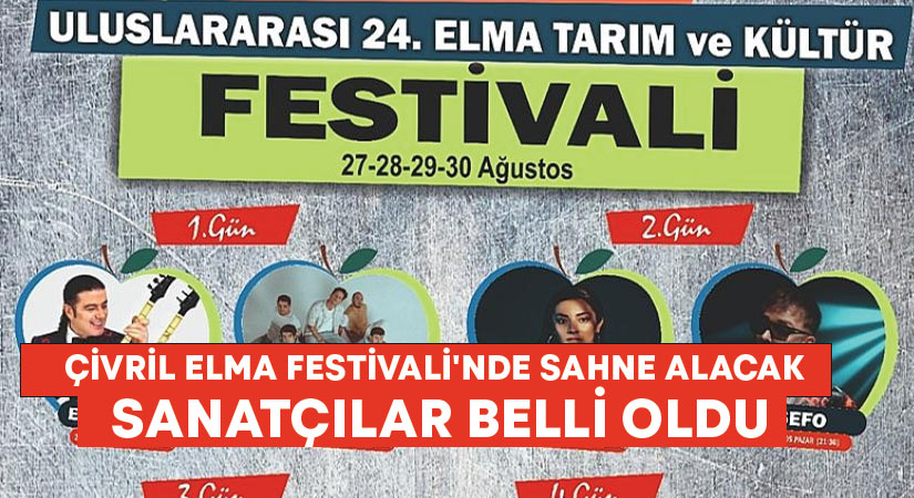 Çivril Elma Festivali’nde sahne alacak sanatçılar belli oldu