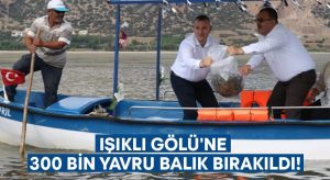 Işıklı Gölü’ne 300 bin yavru balık bırakıldı!