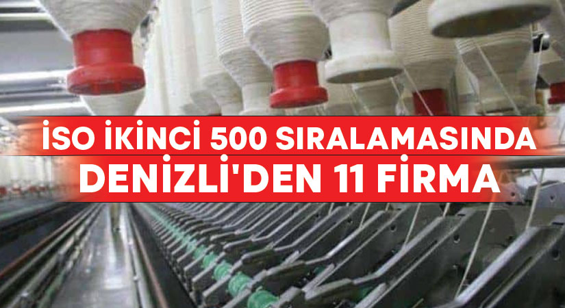 İSO İkinci 500 Sıralamasında Denizli’den 11 Firma