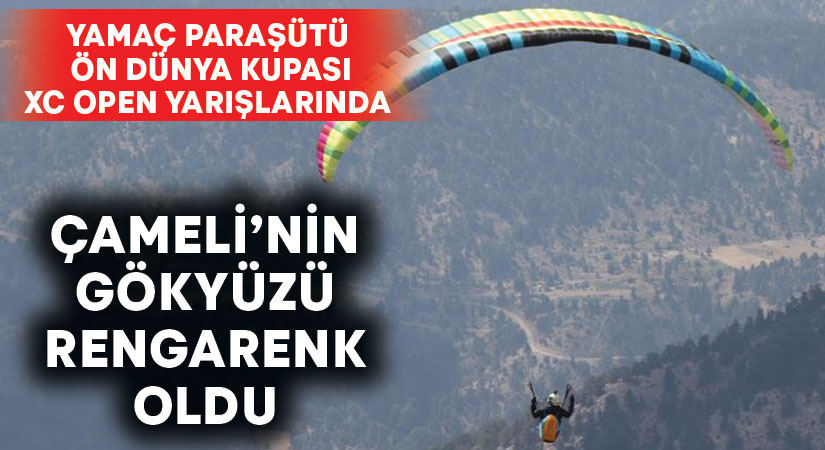 Yamaç Paraşütü Ön Dünya Kupası XC Open Yarışlarında gökyüzü rengarenk oldu