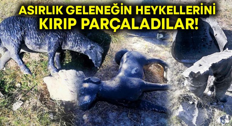 Asırlık geleneğin heykellerini kırıp parçaladılar!