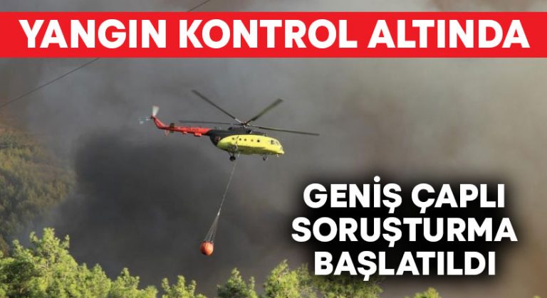 Denizli – Muğla sınırında dün öğlen başlayan yangın kontrol altına alındı