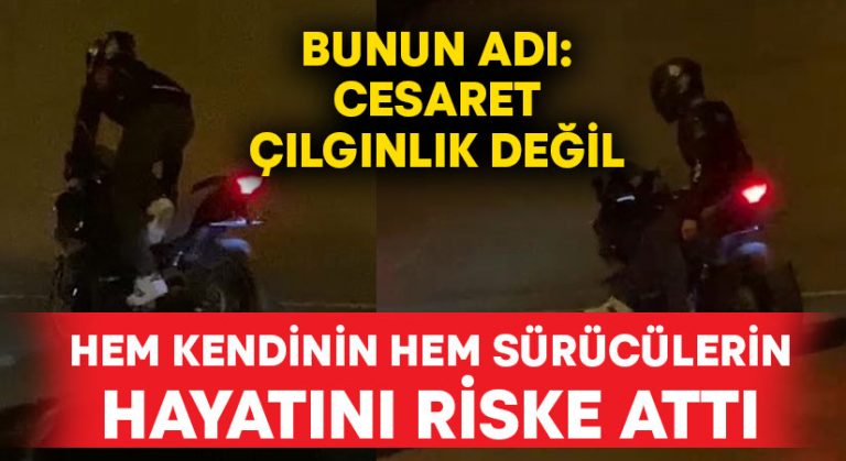 Hem kendinin hem sürücülerin hayatını riske attı