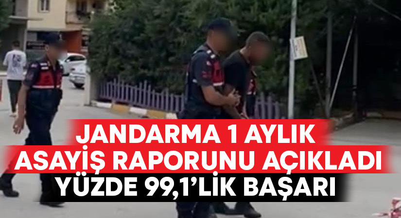 Jandarma 1 aylık asayiş raporunu açıkladı