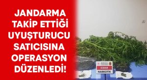 Jandarma takip ettiği uyuşturucu satıcısına operasyon düzenledi!