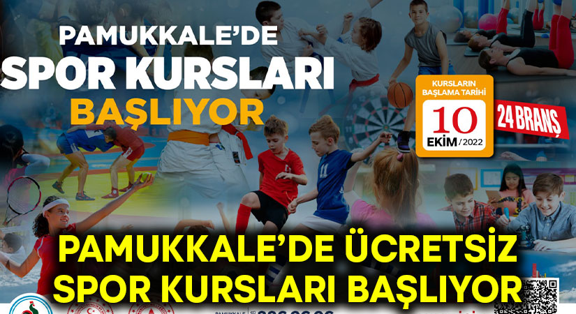 Pamukkale’de Spor Kursları Başlıyor