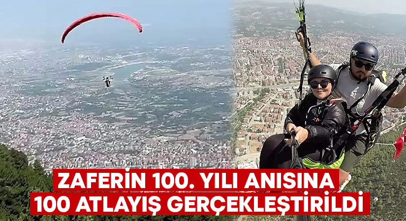 Zaferin 100. yılı anısına 100 atlayış gerçekleştirildi