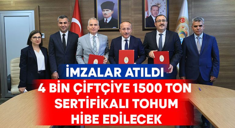 4 bin çiftçiye 1500 ton sertifikalı tohum hibe edilecek