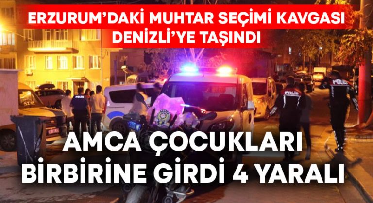 Amca çocukları muhtarlık seçimine dayanan kavgasında kan aktı: 4 yaralı