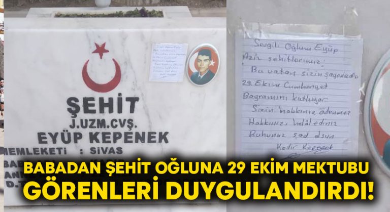 Babadan şehit oğluna 29 Ekim mektubu görenleri duygulandırdı!