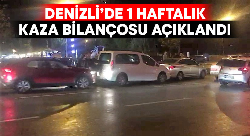 Denizli’de haftalık kaza bilançosu açıklandı