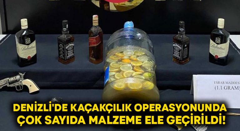 Denizli’de kaçakçılık operasyonunda çok sayıda malzeme ele geçirildi!