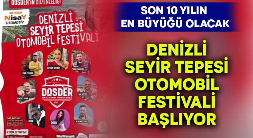 Denizli’de otomobil festivali heyecanı