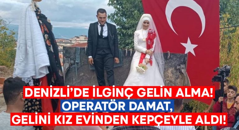 Operatör damat, gelinini kız evinden kepçeyle aldı!