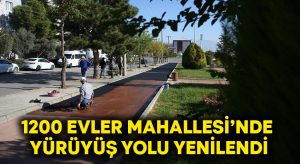 1200 Evler mahallesinde yürüyüş yolu yenilendi!