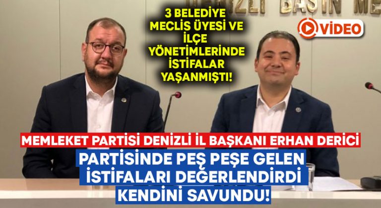 Başkan Derici partisinde peş peşe gelen istifaları değerlendirdi.. Kendini savundu!