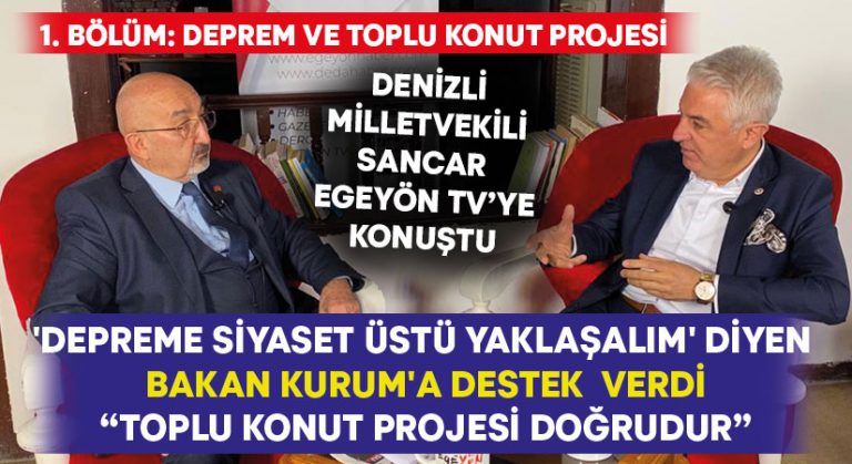 ‘Depreme siyaset üstü yaklaşalım’ diyen Bakan Kurum’a Vekil Sancar’dan destek