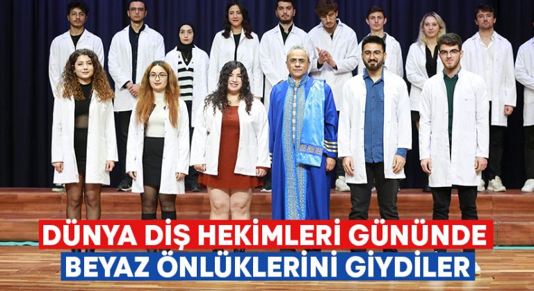 Dünya Diş Hekimleri gününde beyaz önlüklerini giydiler