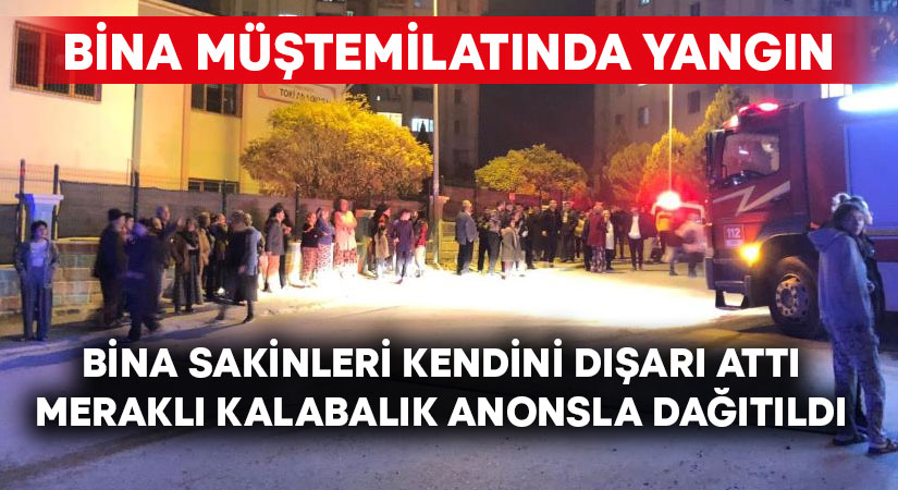 Bina müştemilatında yangın!