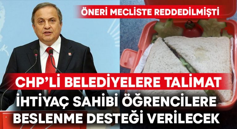 CHP’li tüm belediyelere beslenme çantası talimatı!