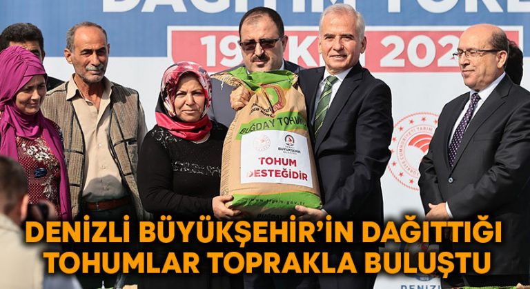 Denizli Büyükşehir’in dağıttığı tohumlar toprakla buluştu