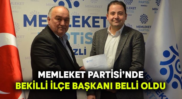 Memleket Partisi Bekilli İlçe Başkanı Mesut Gömceli oldu