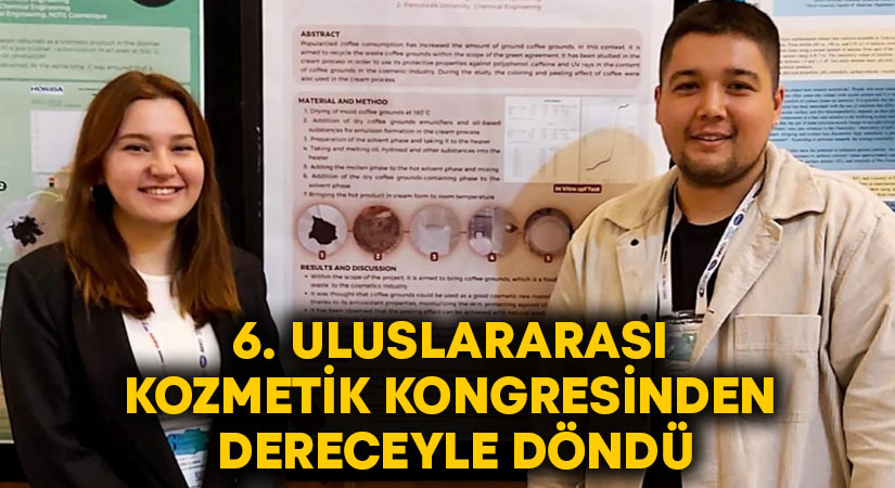 PAÜ öğrencileri 6. Uluslararası Kozmetik Kongresinden dereceyle döndü