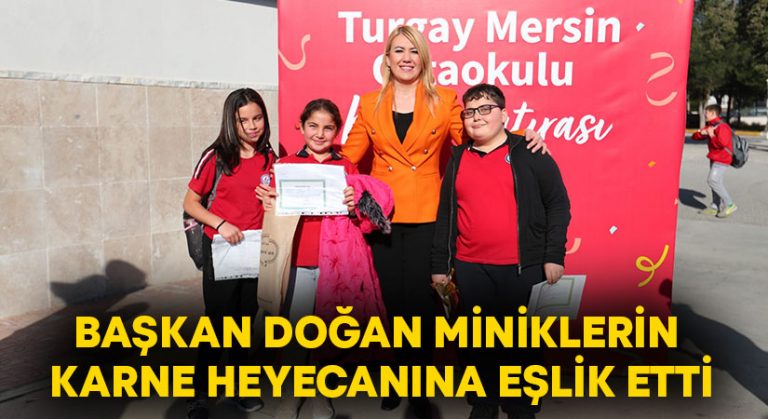 Başkan Doğan miniklerin karne heyecanına eşlik etti!