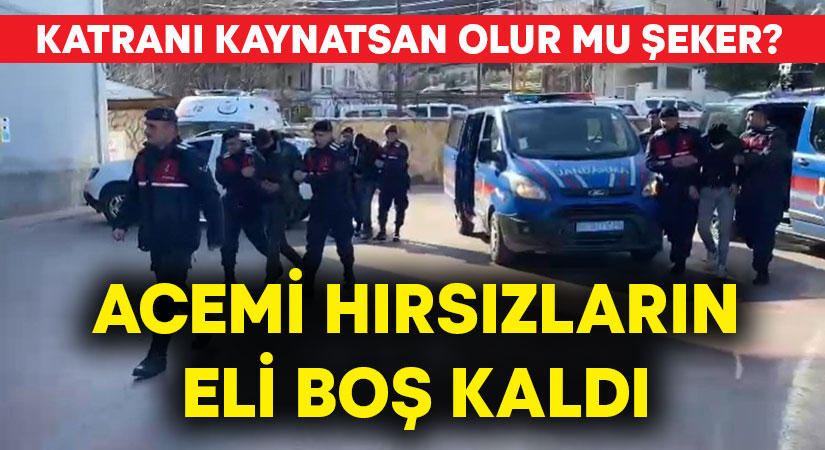 Acemi hırsızların eli boş kaldı