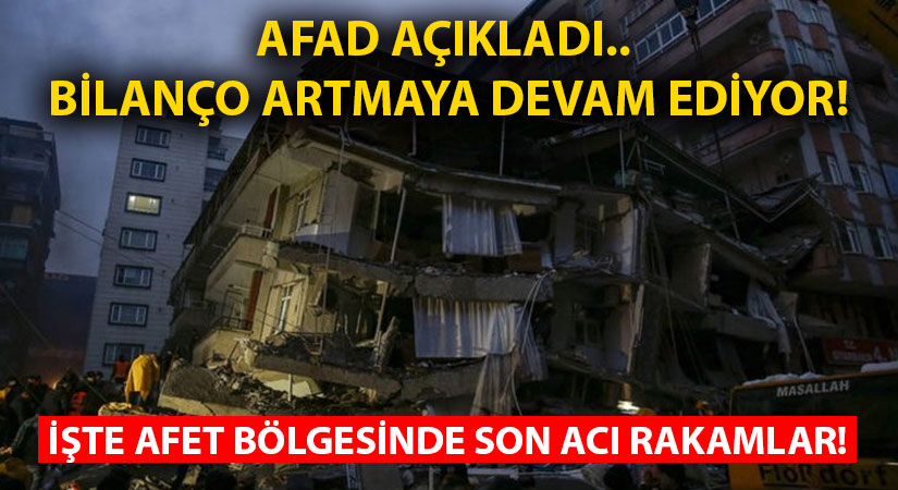 Bilanço artıyor.. İşte deprem bölgesinden acı rakamlar!